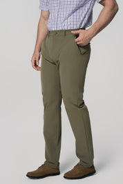 Pantalón Clásico Hombre Verde Oliva