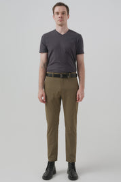 Pantalón Clásico Hombre Verde Oliva