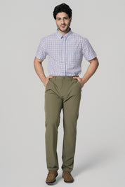 Pantalón Clásico Hombre Verde Oliva
