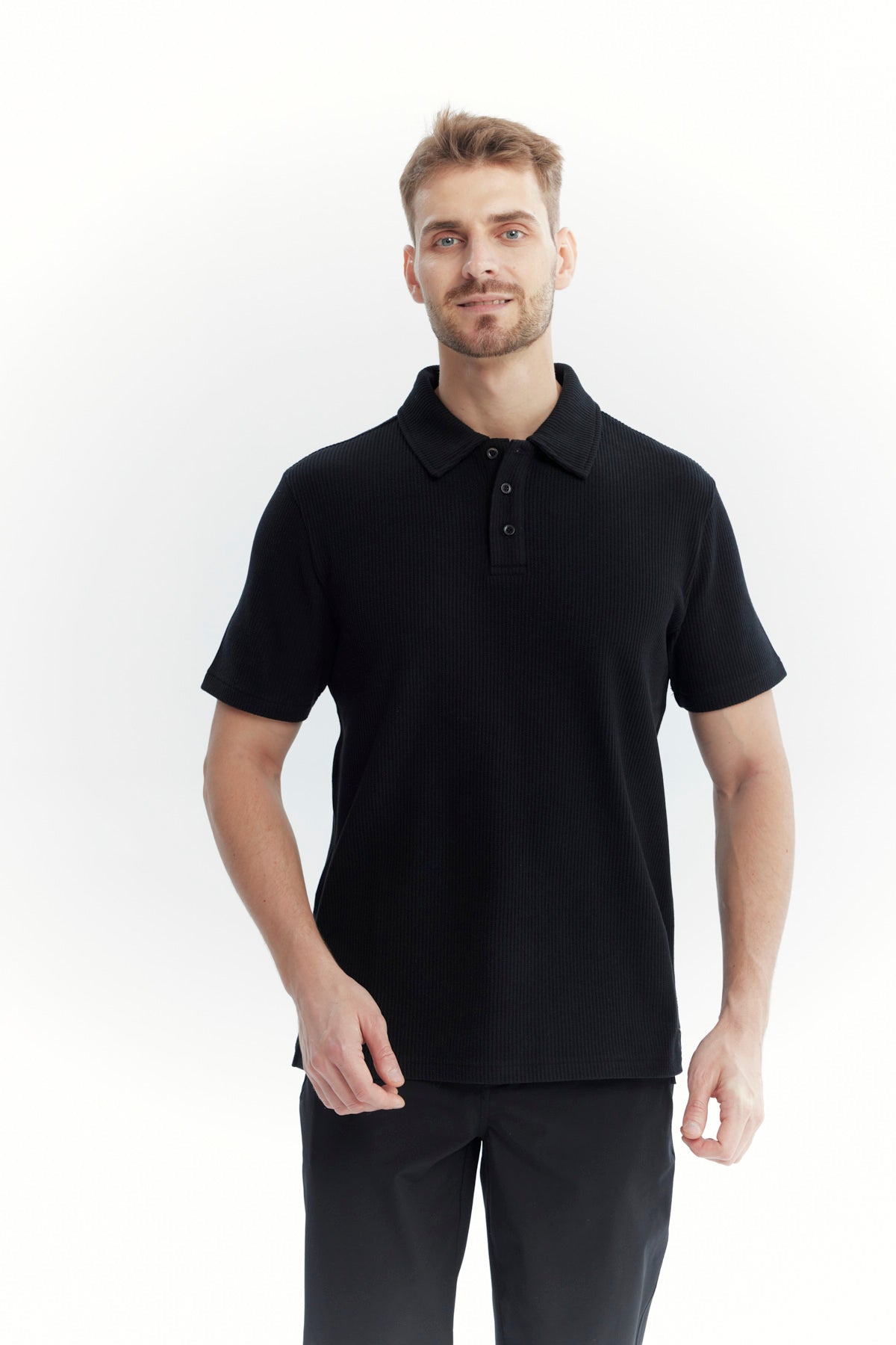 Polera Hombre Regular Negro