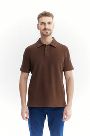 Polera Hombre Regular Café