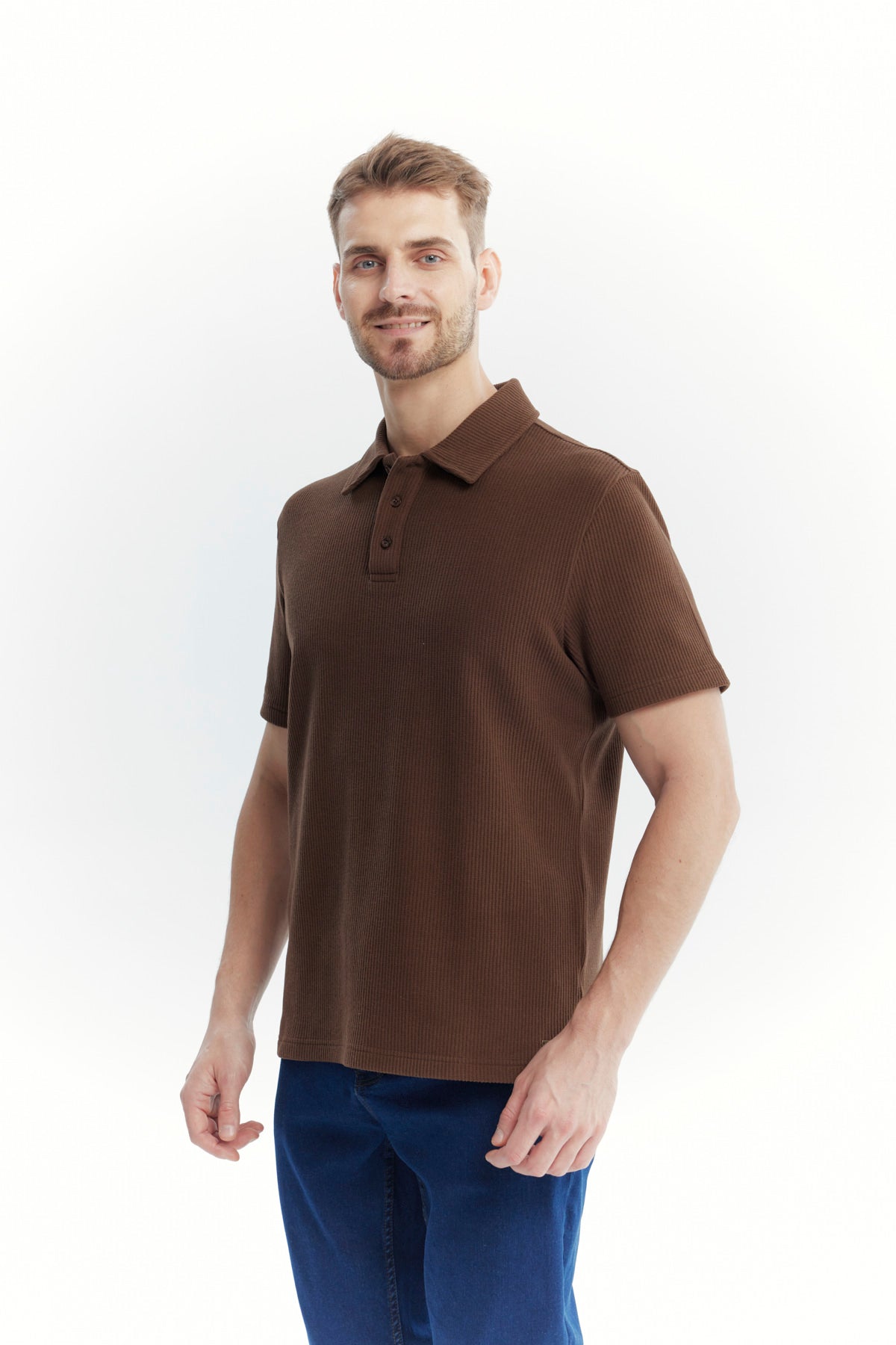 Polera Hombre Regular Café