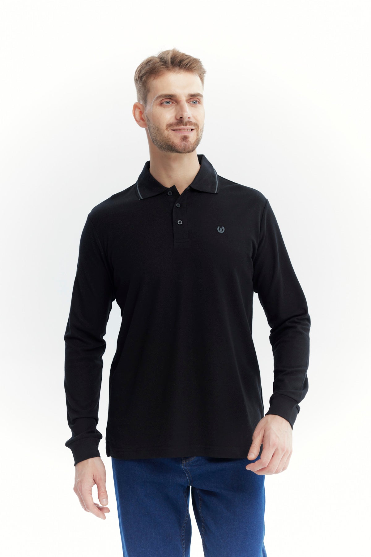 Polera Hombre Regular Negro