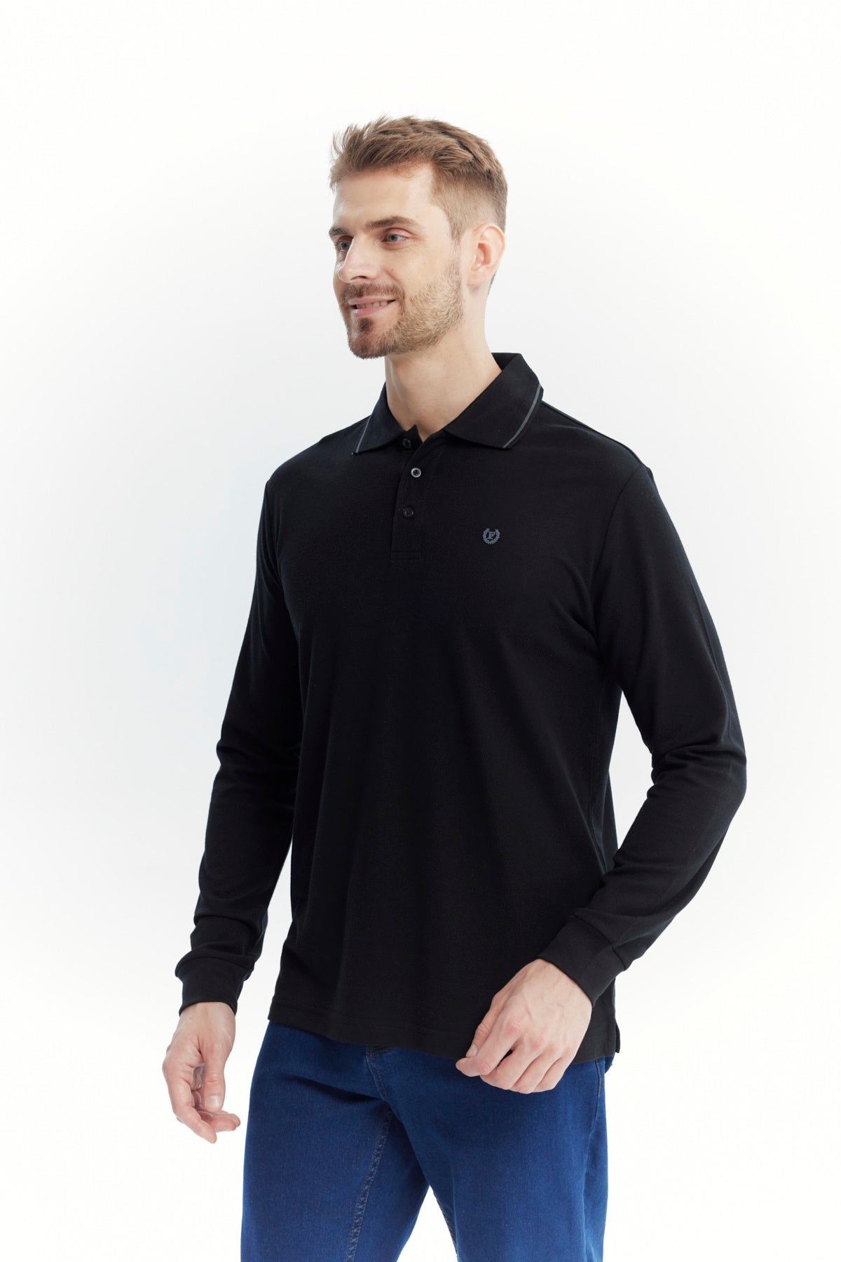 Polera Hombre Regular Negro