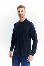 Polera Hombre Regular Azul Marino