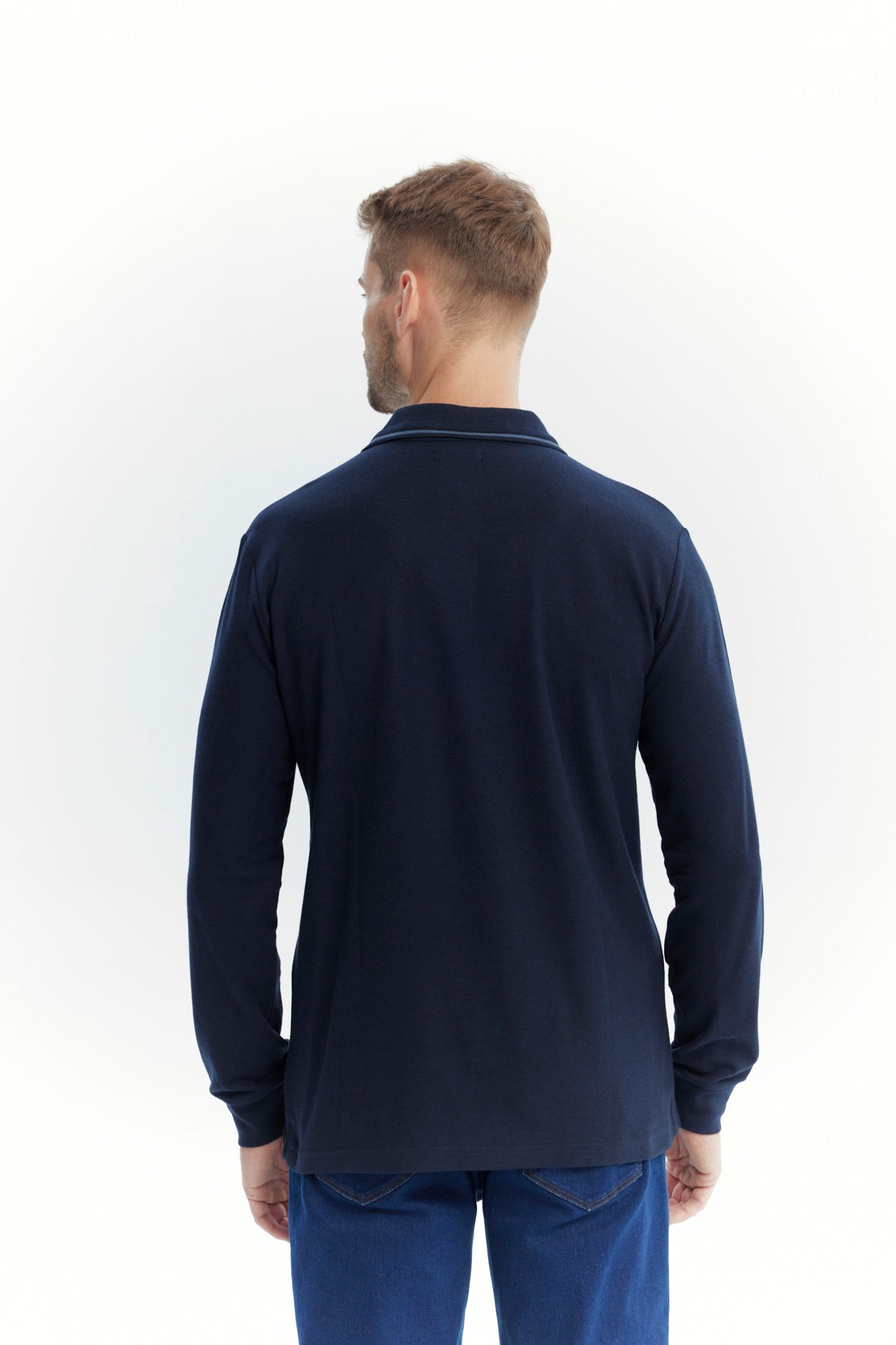 Polera Hombre Regular Azul Marino