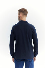 Polera Hombre Regular Azul Marino