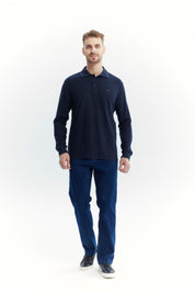Polera Hombre Regular Azul Marino