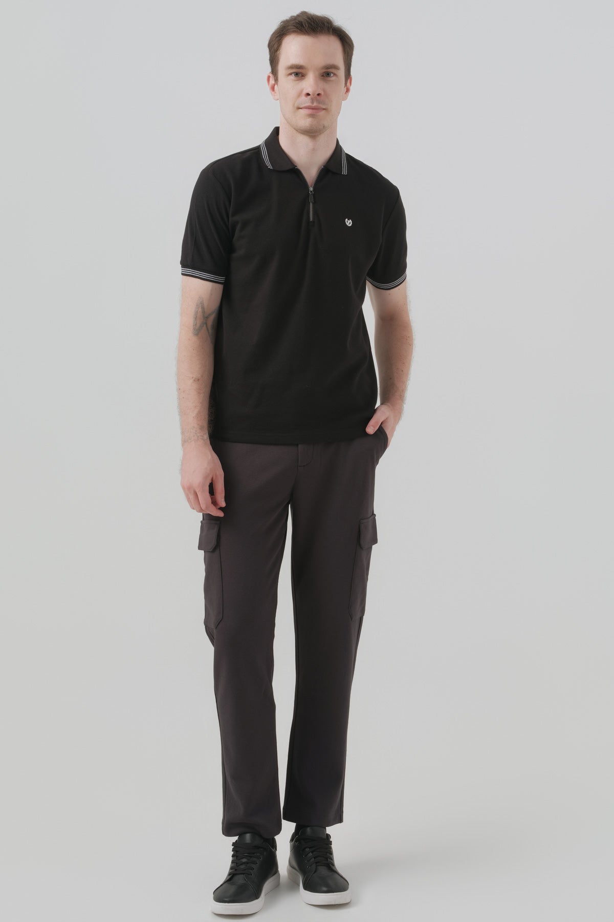 Polera Hombre Regular Negro