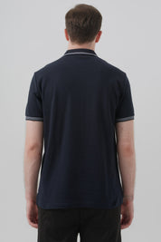 Polera Hombre Regular Azul Marino