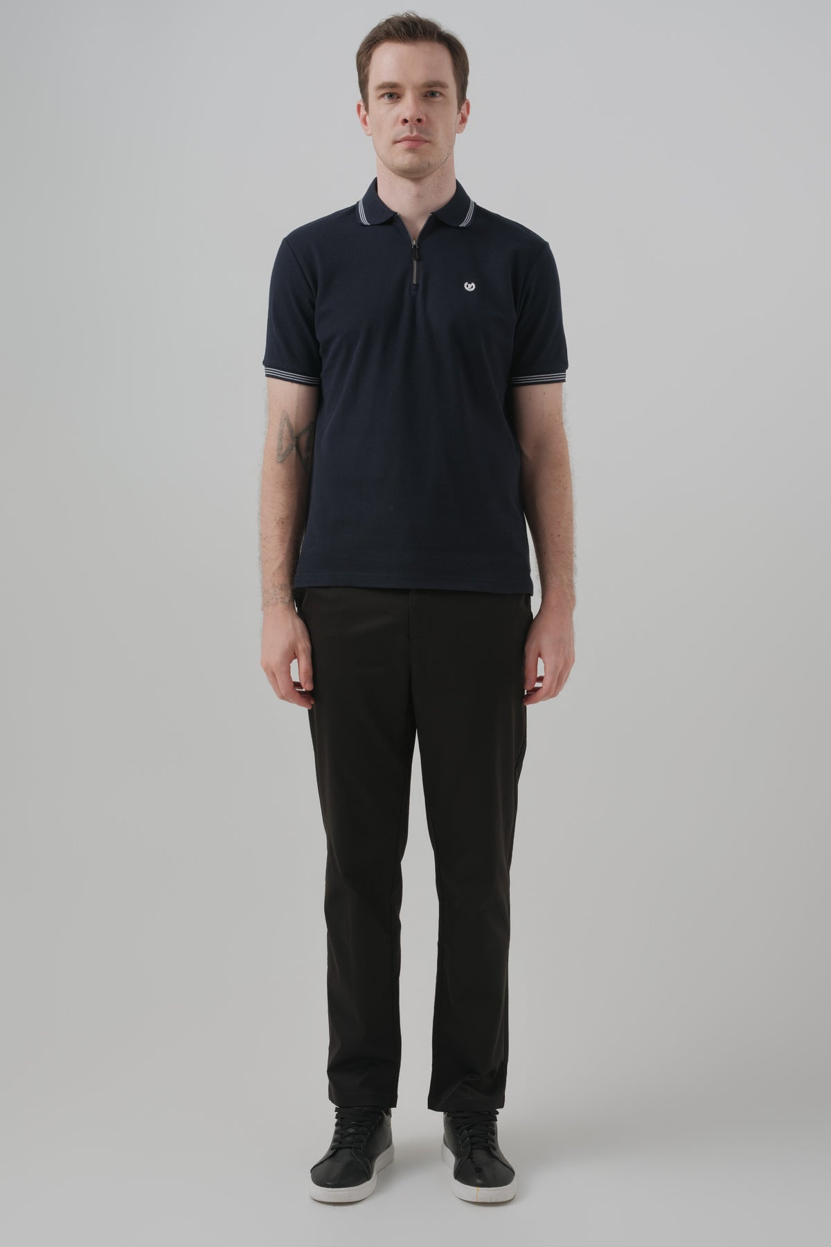 Polera Hombre Regular Azul Marino