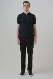 Polera Hombre Regular Azul Marino