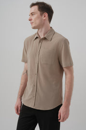 Camisa Hombre Classic Beige Oscuro