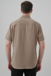 Camisa Hombre Classic Beige Oscuro