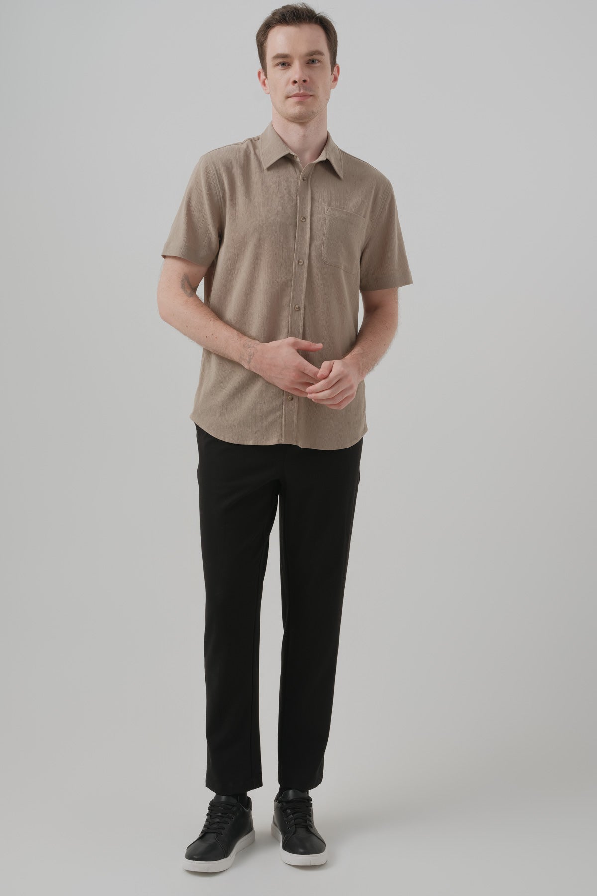 Camisa Hombre Classic Beige Oscuro