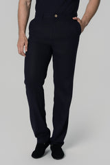 Pantalón Calce Recto Hombre Azul Marino