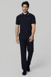 Pantalón Calce Recto Hombre Azul Marino