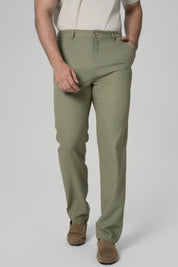 Pantalón Calce Recto Hombre Verde