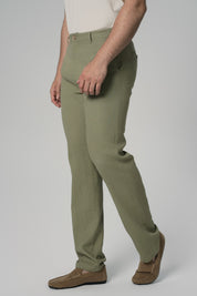 Pantalón Calce Recto Hombre Verde