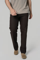 Pantalón Calce Recto Hombre Chocolate