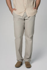 Pantalón Calce Recto Hombre Beige Oscuro