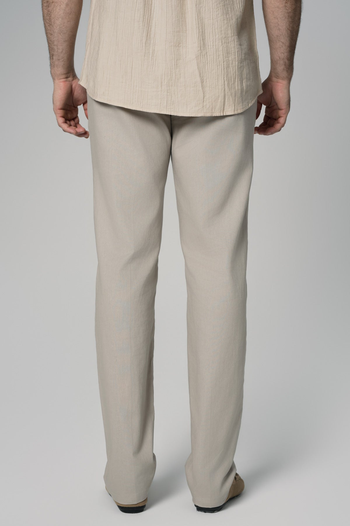 Pantalón Calce Recto Hombre Beige Oscuro