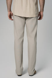 Pantalón Calce Recto Hombre Beige Oscuro