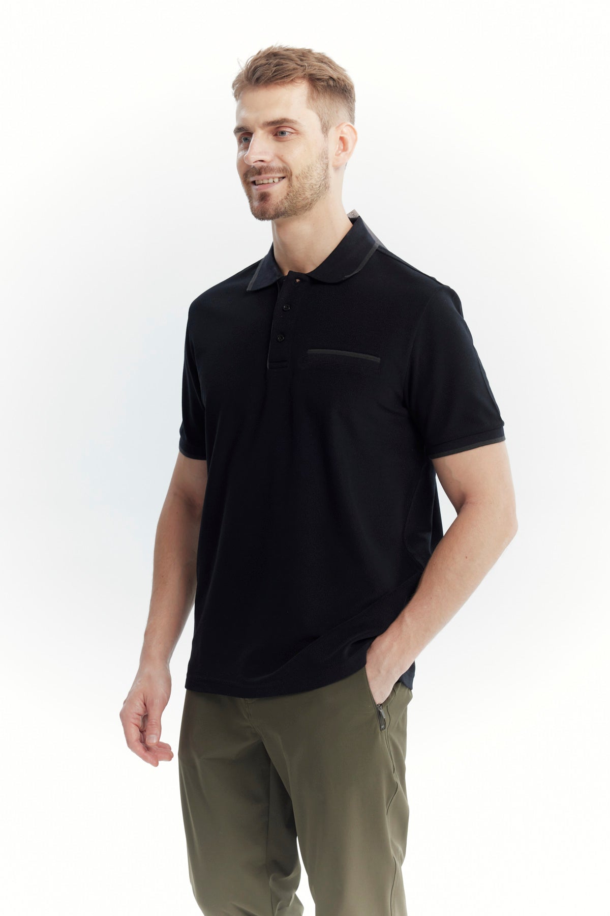 Polera Hombre Regular Negro