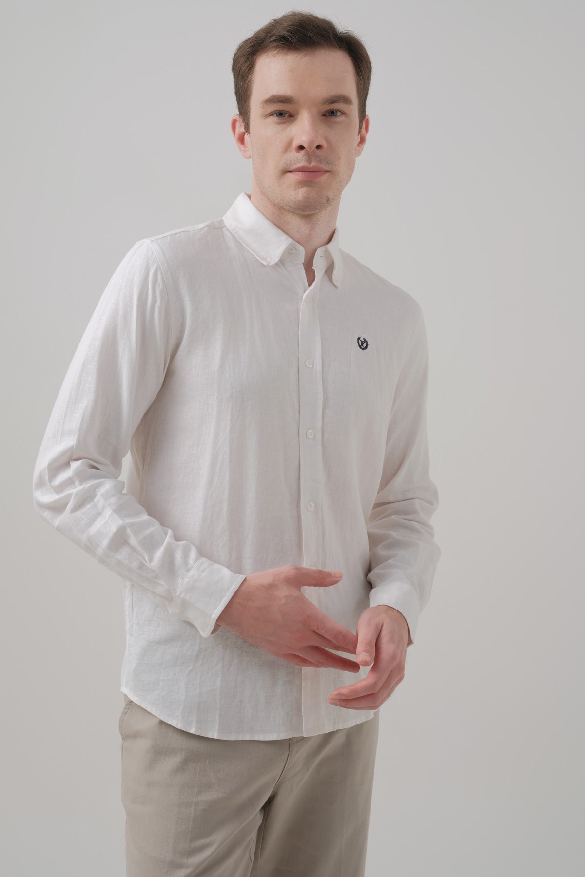 Camisa Regular Hombre Blanco