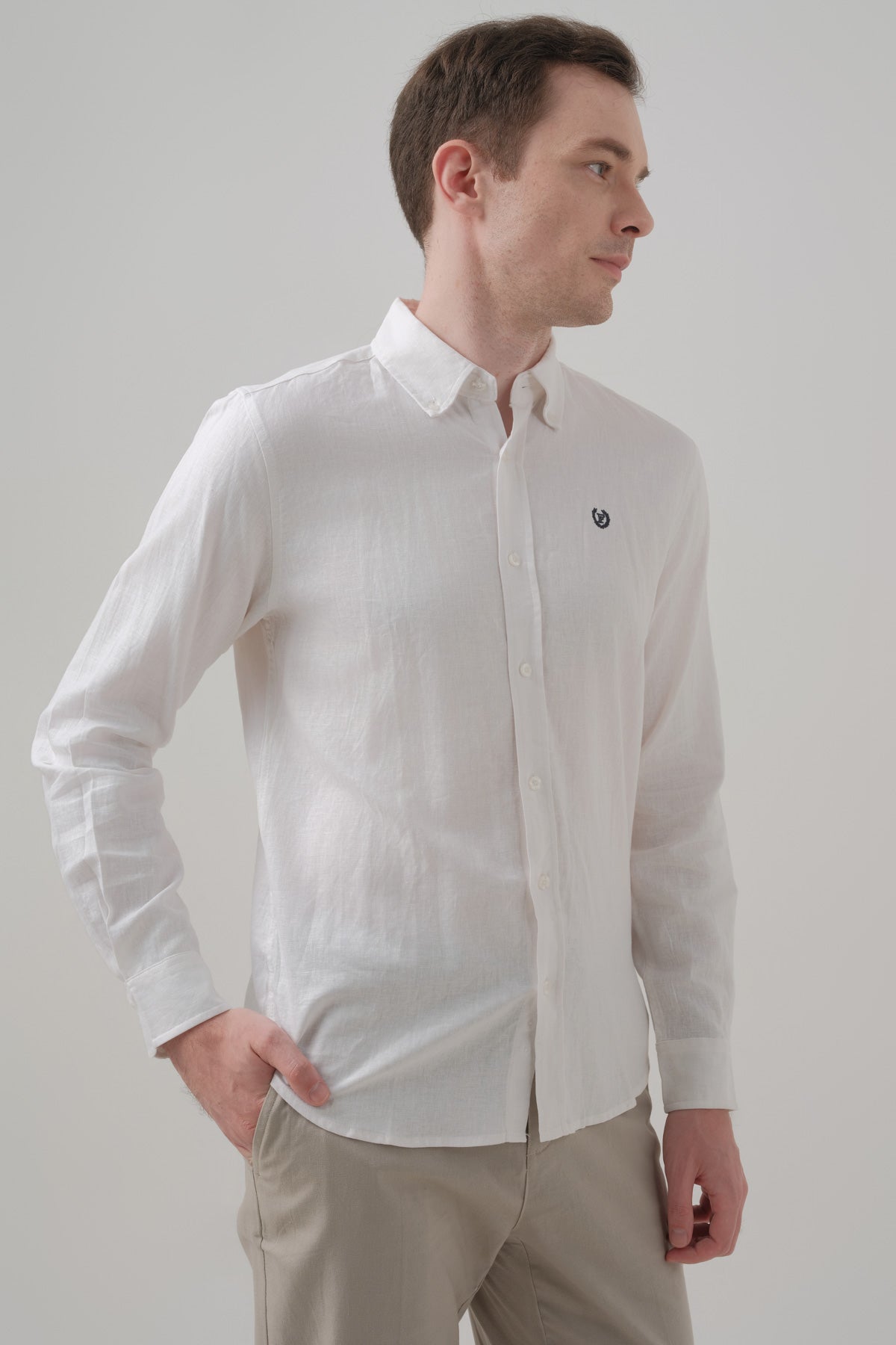 Camisa Regular Hombre Blanco