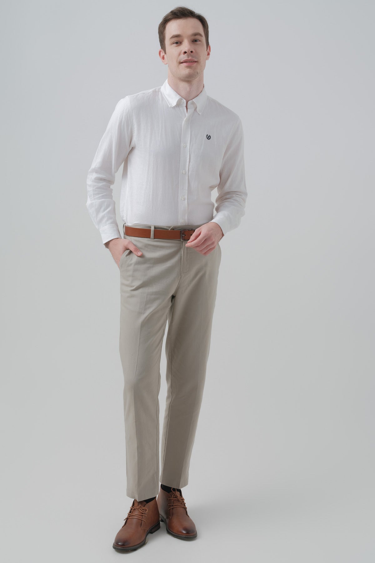 Camisa Regular Hombre Blanco