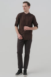 Camisa Classic Hombre Chocolate