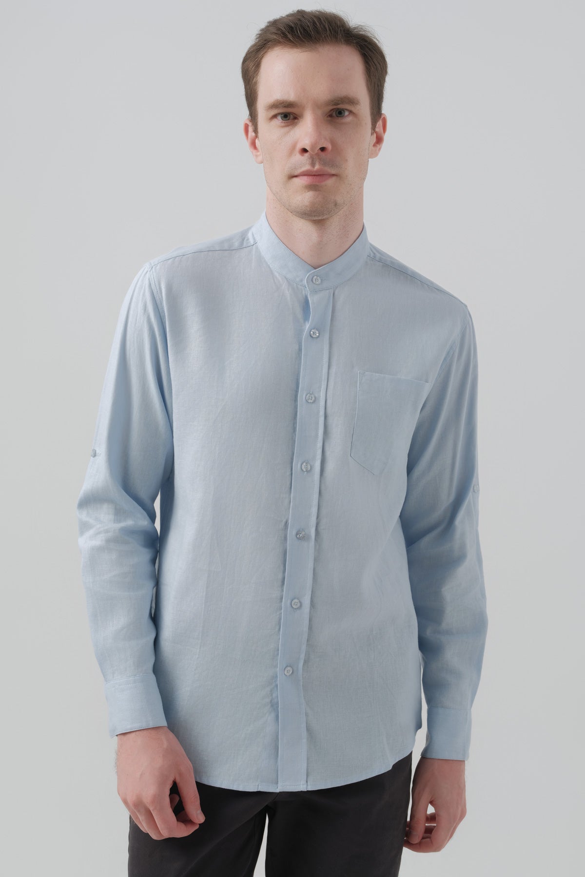 Camisa Classic Hombre Celeste