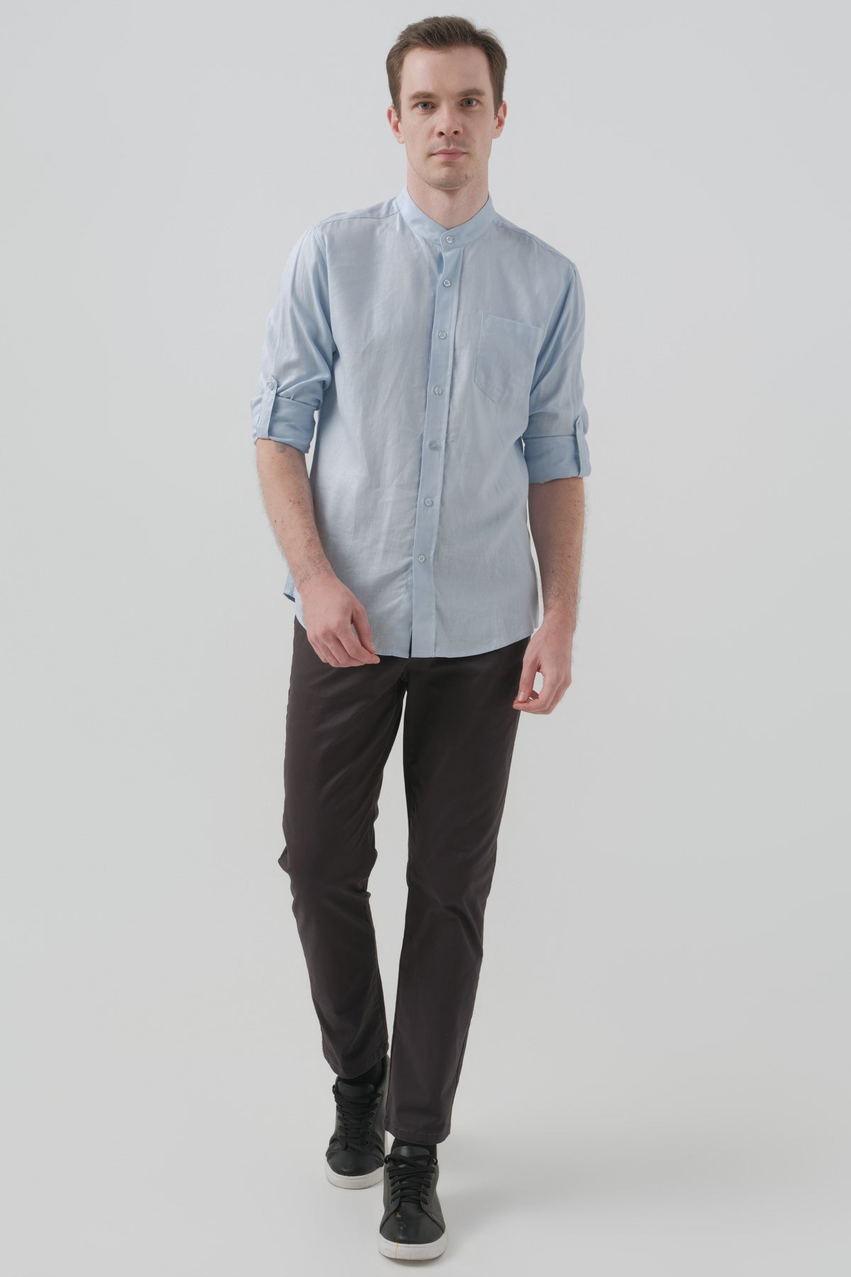 Camisa Classic Hombre Celeste