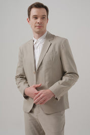 Chaqueta Regular Hombre Beige Oscuro