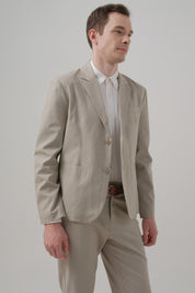 Chaqueta Regular Hombre Beige Oscuro