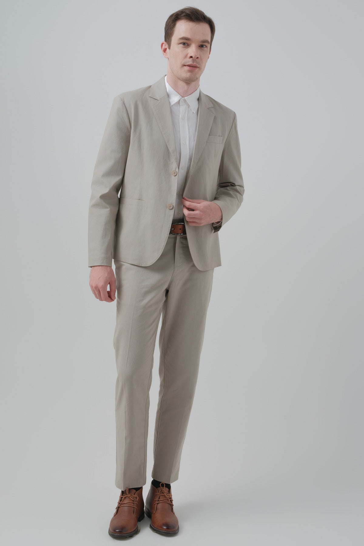 Chaqueta Regular Hombre Beige Oscuro