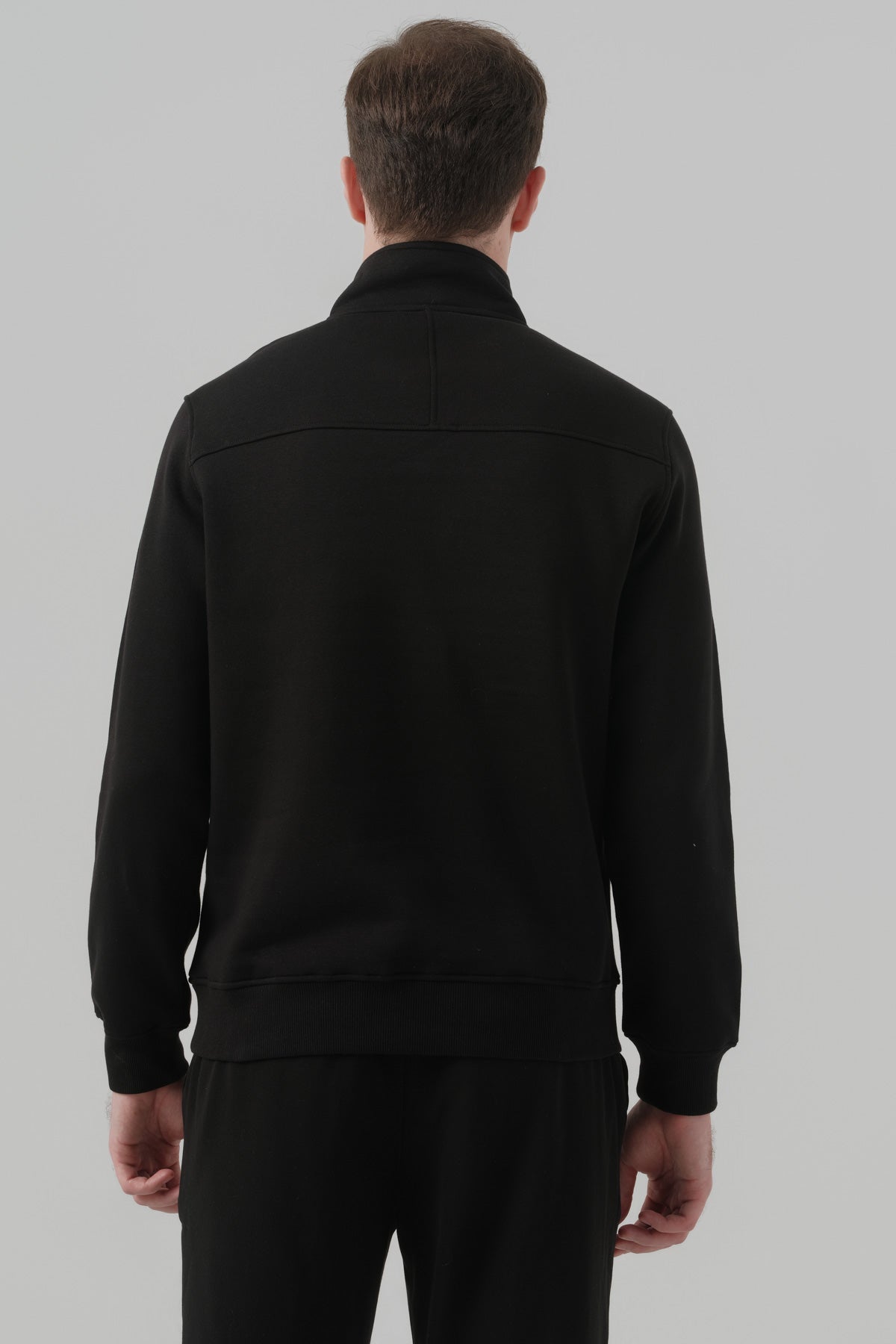 Polerón Hombre Regular Half Zipper Negro