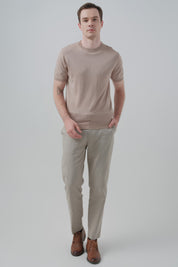 Sweater Hombre Casual Beige Oscuro