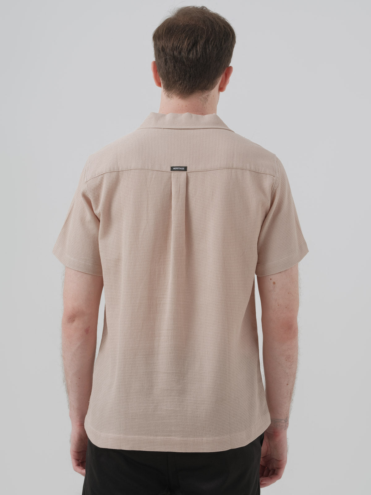 Camisa Hombre Regular Beige Oscuro
