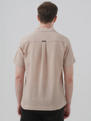 Camisa Hombre Regular Beige Oscuro