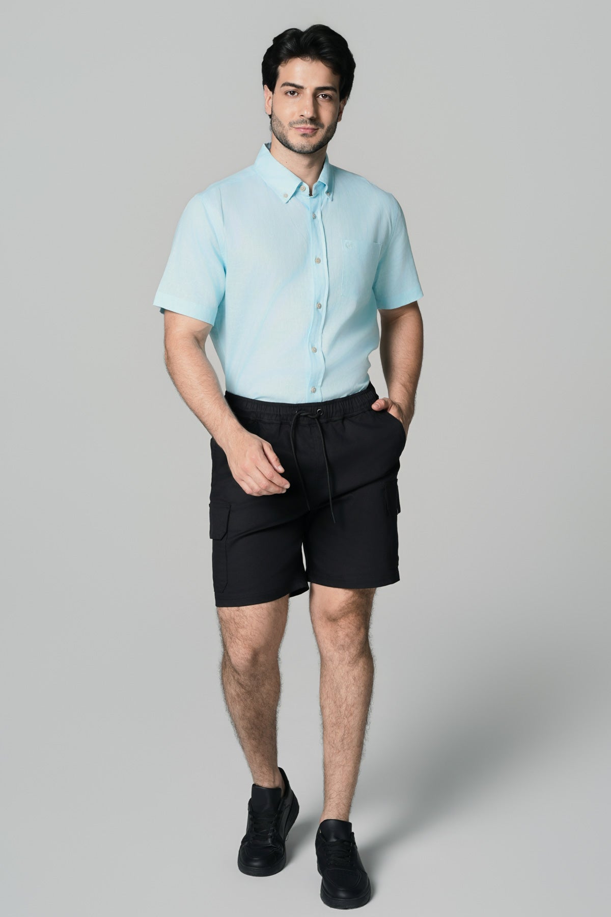 Bermuda Normal Hombre Negro