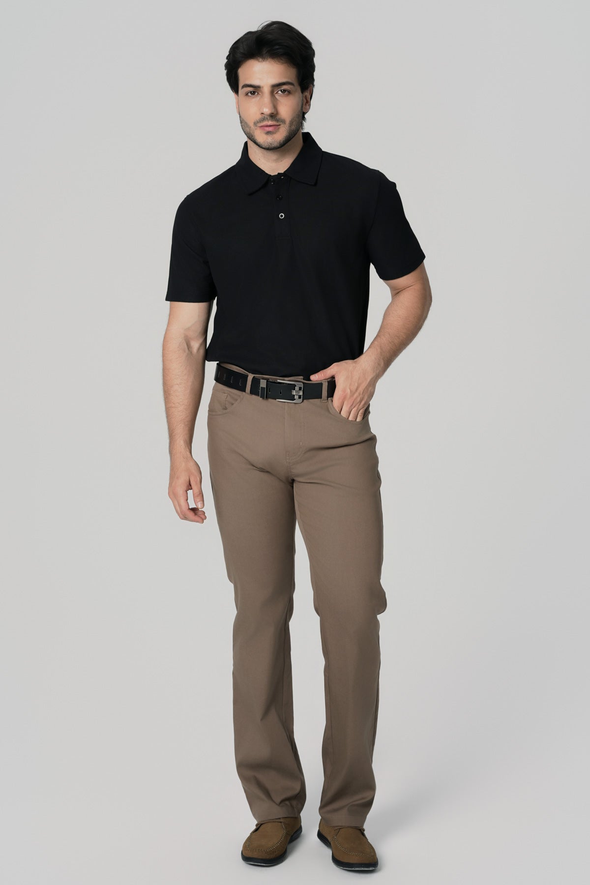 Pantalón Clásico Hombre Café