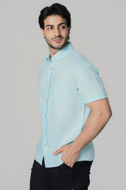 Camisa Regular Hombre Celeste