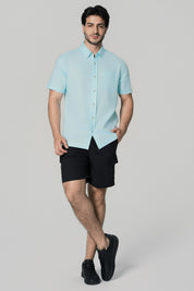 Camisa Regular Hombre Celeste