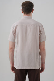 Camisa Regular Hombre Beige