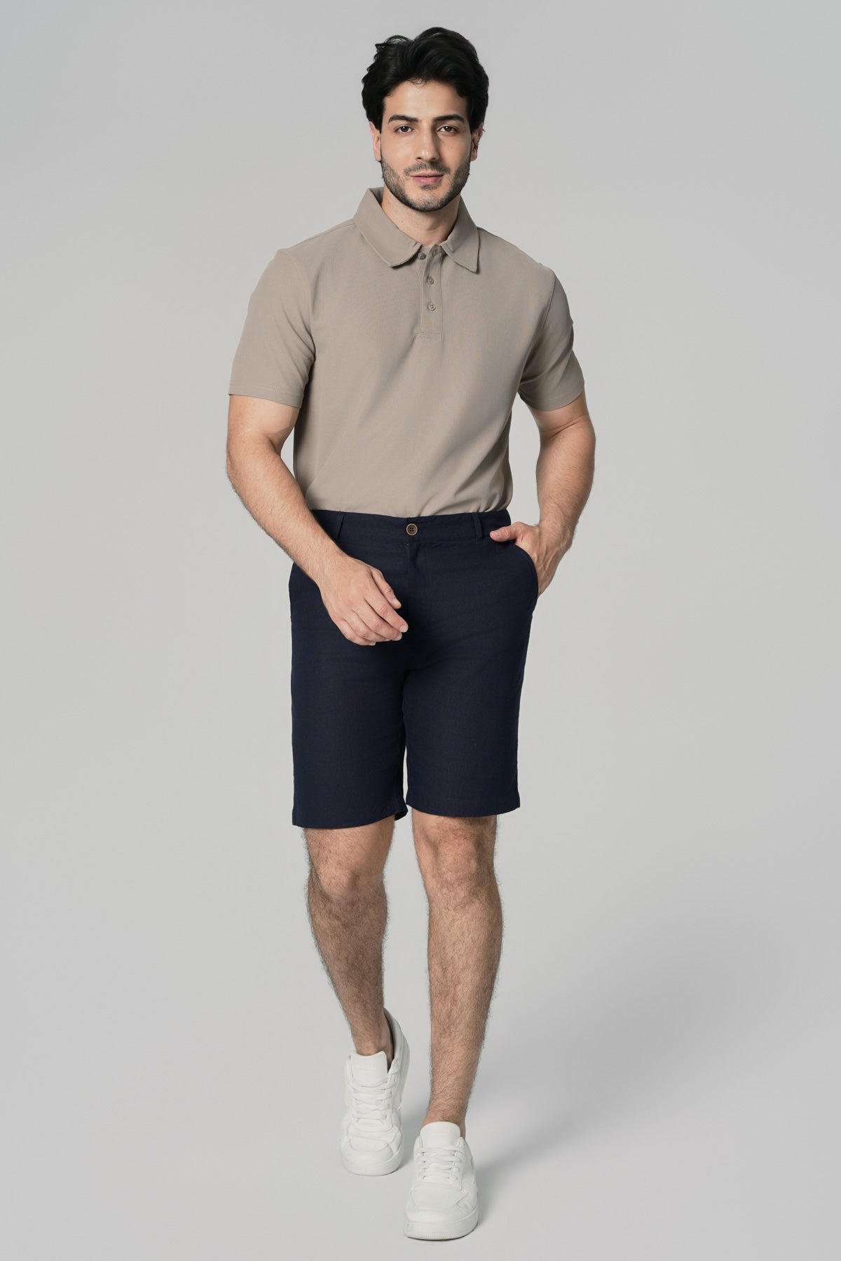 Bermuda Normal Hombre Azul Marino