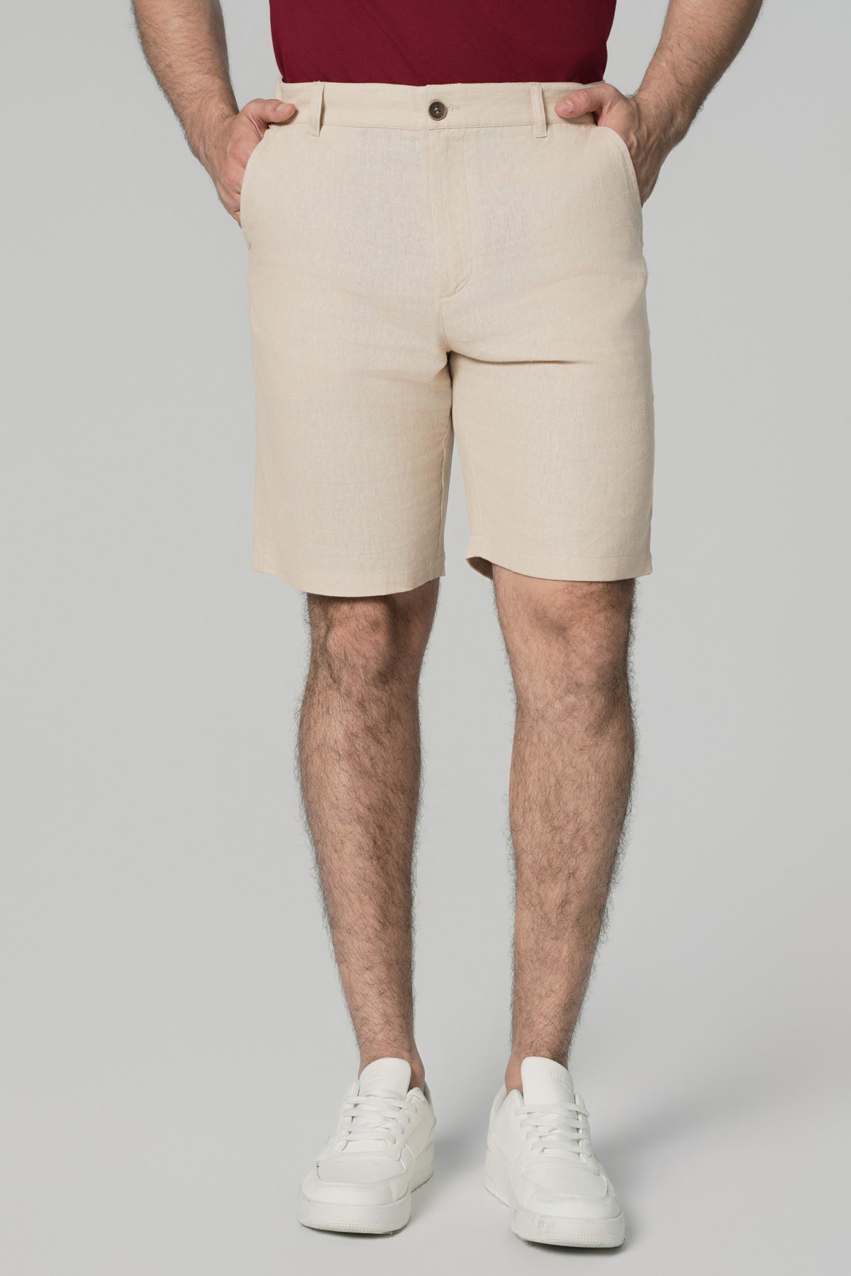 Bermuda Normal Hombre Beige