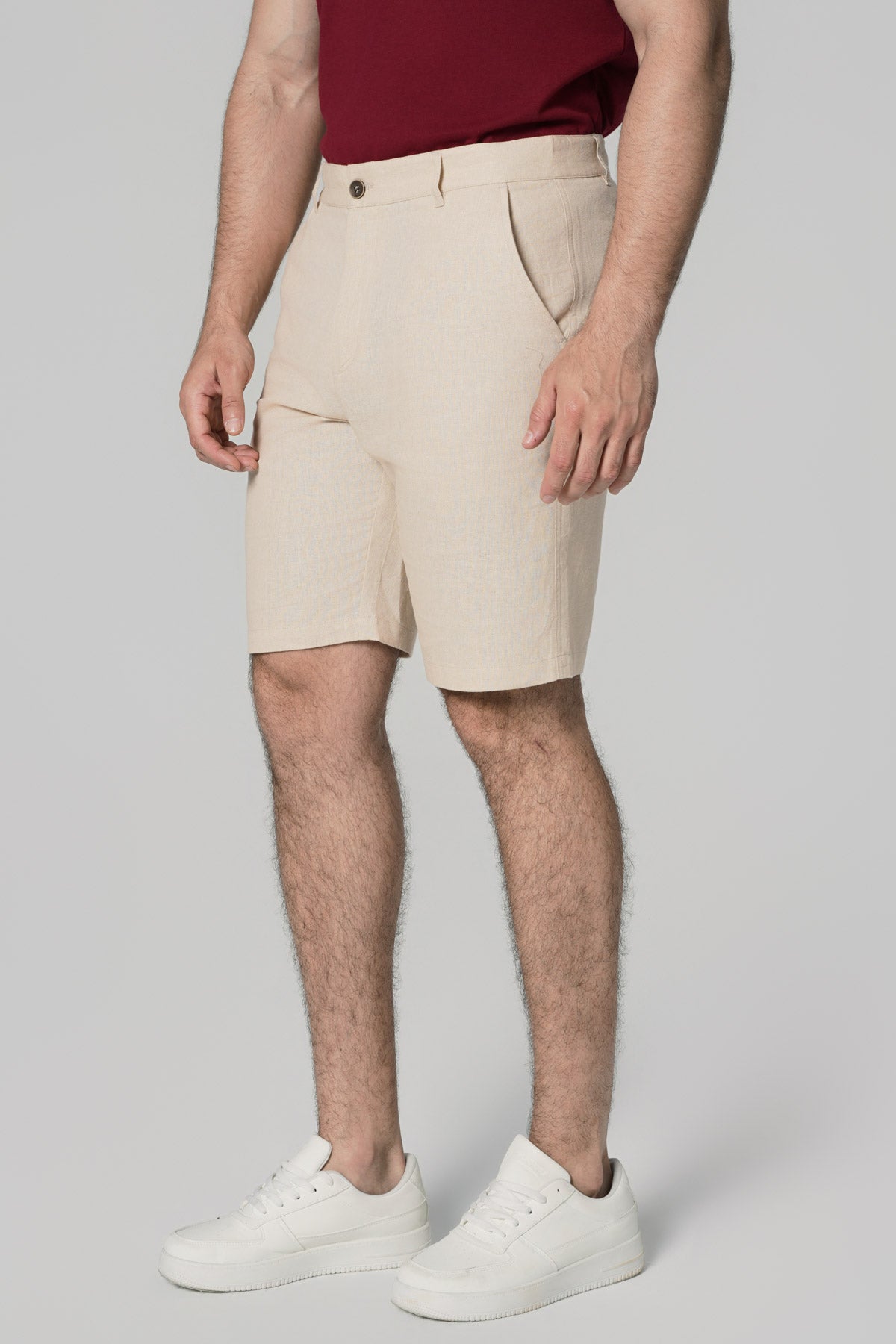 Bermuda Normal Hombre Beige