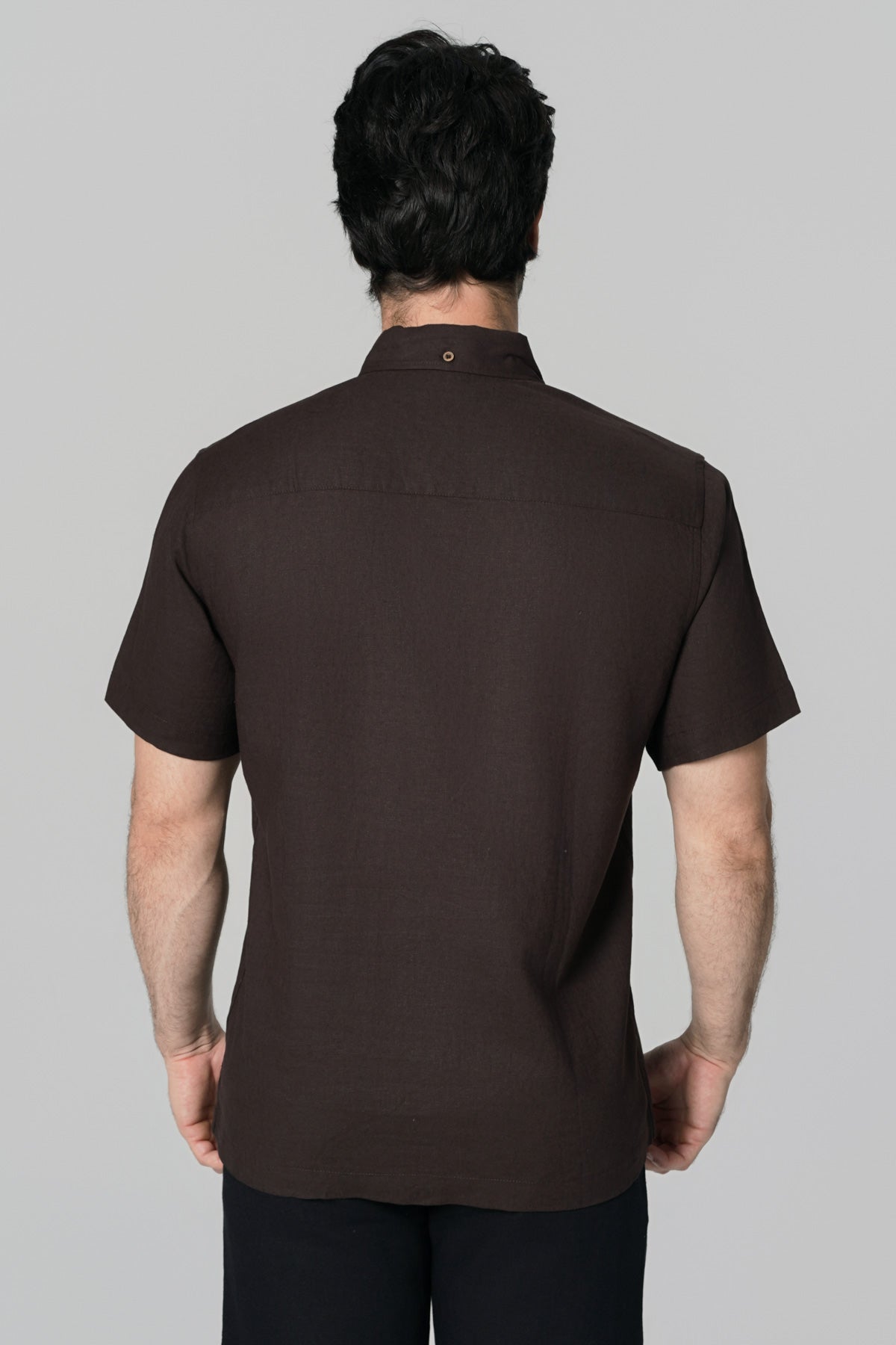 Camisa Regular Hombre Café